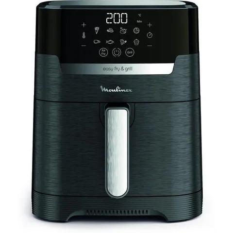 Moulinex Easy Fry & Grill, Friggitrice ad Aria 2 in 1, 4,6 Litri/1Kg, Acciaio inox
