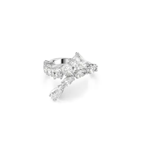 Swarovski Anello Matrix, Taglio misto, Bianco, Placcato rodio