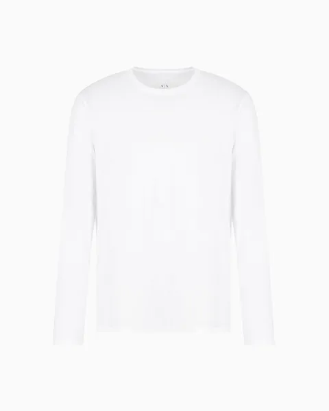 Armani Exchange 8nzm77, Maglia a Maniche Lunghe, Uomo, Bianco (White 1100), XS