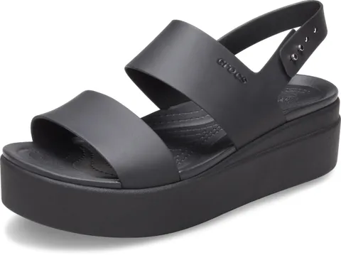 Crocs Brooklyn Low Wedge, Sandali Donna, Black/Black, 34/35 EU
