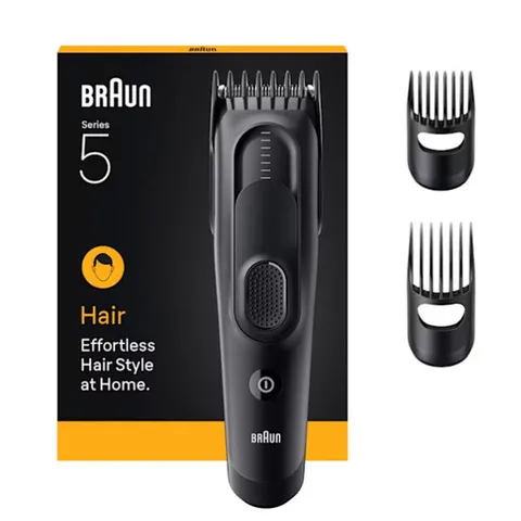 Braun Tagliacapelli Uomo Series 5, Macchinetta per Capelli +3 Strumenti Di Styling, Lama
