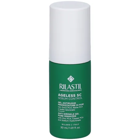 Rilastil Ageless SC Gel Antirughe Minimizzatore Di Pori, con Zinco PCA, Rame PCA e Sodio