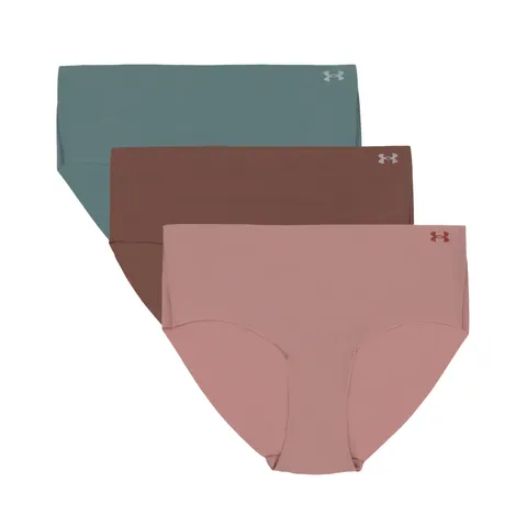 Under Armour Confezione da 3 Slip Hipster da Donna Pure Stretch - Invisibili, Senza Cuciture, Non Lascia segni, Ultraleggeri, Comfort Tutto Il Giorno