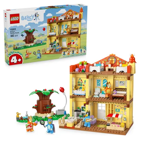 LEGO Bluey: Casa della Famiglia di Bluey - Giocattolo Modulare con Stanze, Giardino, 4