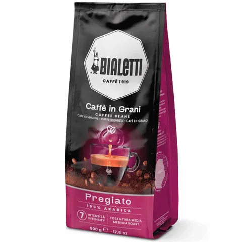 Bialetti Esperto Grani, Caffè In Grani, Gusto Delicato, 500 Gr