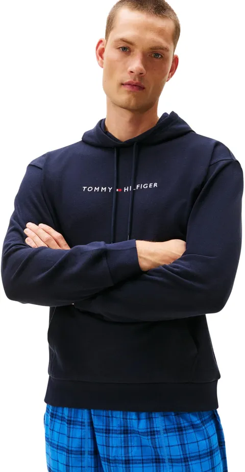 Tommy Hilfiger Uomo Felpa con Cappuccio, Blu (Desert Sky), M