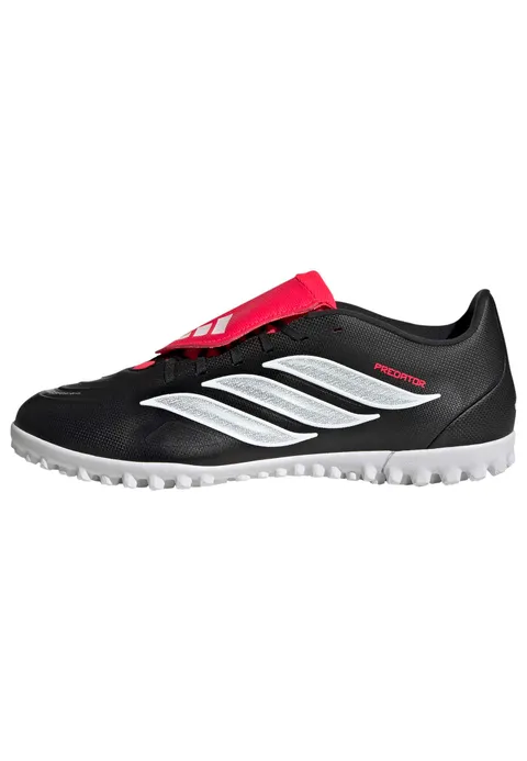adidas Unisex Club Fold-Over Tongue Turf Football Shoes, Core Black/Ftwr White/Lucid Red