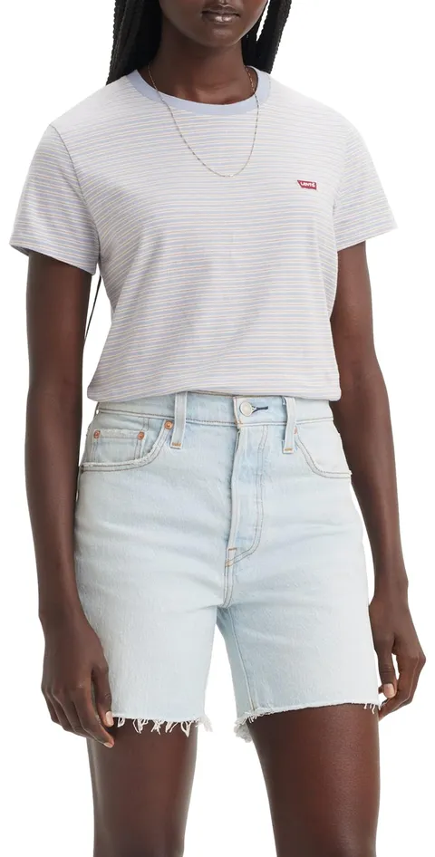 Levi's The Perfect Tee, T-Shirt Donna, Collegiate Stripe Blue, XXS