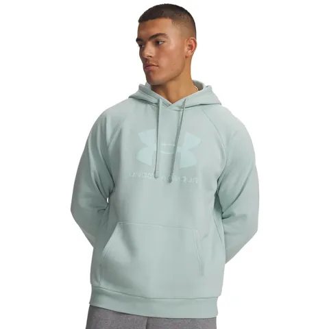 Under Armour UA Rival Fleece Logo HD - Smalto Blu/Refresh Mint - LG, Smalto Blu / / Refresh Mint, L