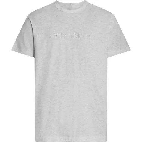 Calvin Klein T-shirt Maniche Corte Uomo Crew Neck Scollo Rotondo, Grigio (Grey Heather), L