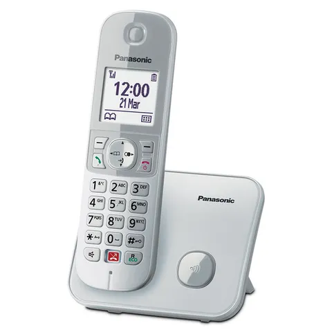 Panasonic KX-TG6851JTS Telefono Cordless Digitale, Unità Base e Ricevitore Singolo, ID