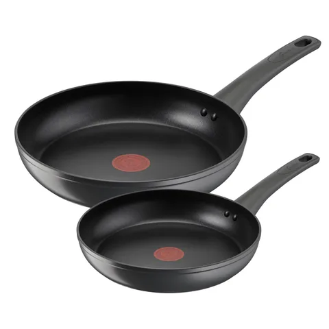 Lagostina Edera, Set di 2 Padelle Antiaderenti 24/28 cm con Rivestimento in Titanio per