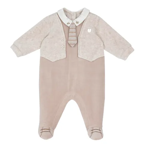 Chicco Tutina Neonato Ciniglia con Cravatta