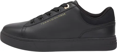 Tommy Hilfiger Donna Sneakers con Suola Preformata Casual in Pelle, Nero (Black), 42