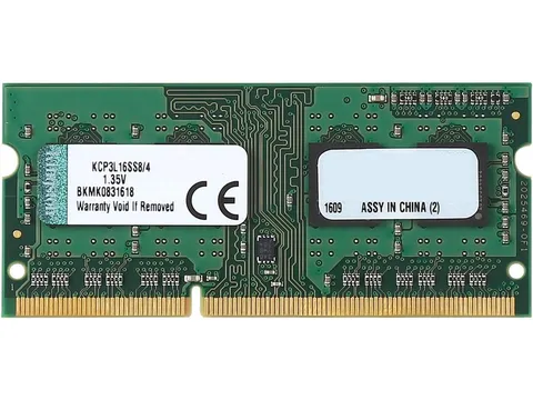 Kingston Branded Memory 4GB DDR3 1600MT/s Low Voltage Sodimm KCP3L16SS8/4 Memoria Laptop