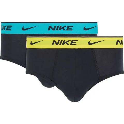 Nike Brief 2PK Intimo, Black-Lightening/Dusty Cactus, M Uomo