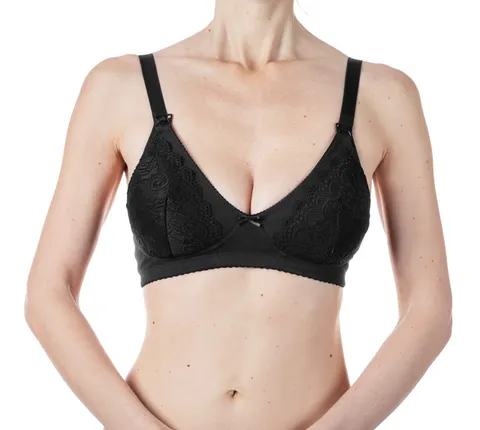 Chicco Reggiseno Allattamento in Cotone, Taglia 5D, Nero