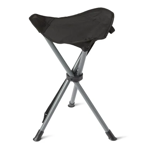 Amazon Basics Sgabello da campeggio, pieghevole, nero