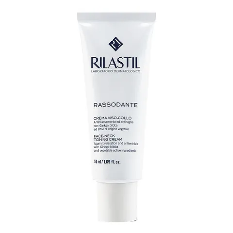 Rilastil Rassodante Crema Viso e Collo con Gingko Biloba, Rassodante e Antirughe, Adatto