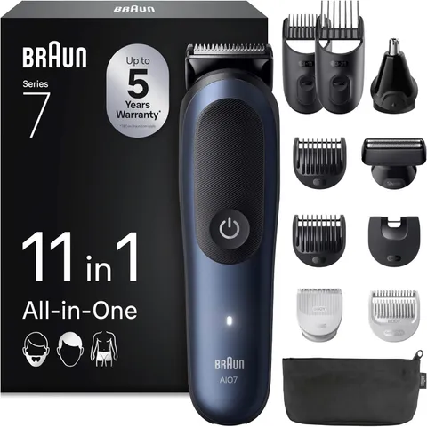 Braun AIO7540 11 in 1, tosaerba elettrico da uomo, impermeabile, batteria ricaricabile
