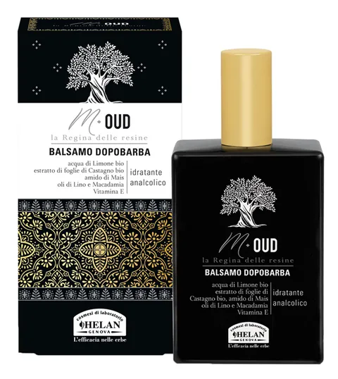 Helan, M Oud, Dopobarba Uomo Delicato e Idratante - Balsamo Barba Analcolico ad Azione