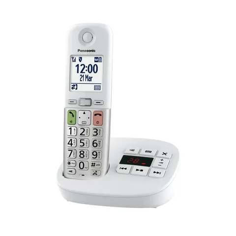 Panasonic KX-TGU430EXW Telefono Cordless Digitale con Segreteria Telefonica, Unità Base e