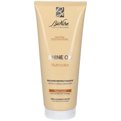 BioNike Shine On Nutri-Color Balsamo Ristrutturante, Per Capelli Colorati, Trattati e
