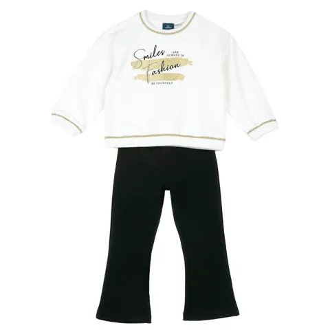 Chicco Completo Bambina Felpa Pantaloni