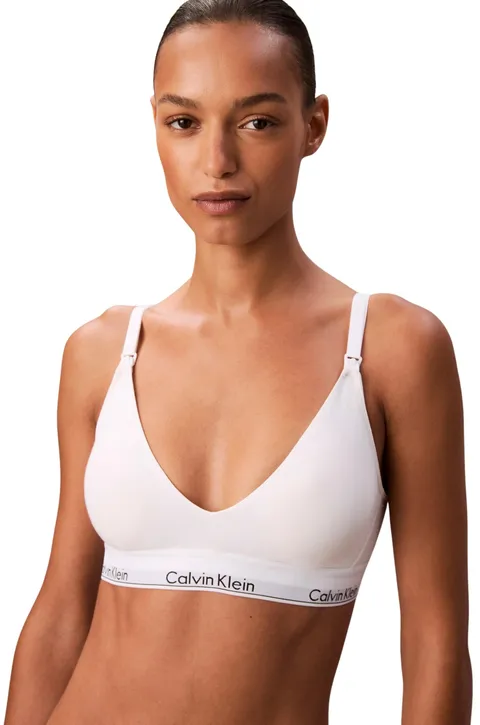 Calvin Klein Triangolo Premaman Leggermente Foderato LV00QF8506 Triangolo, Bianco