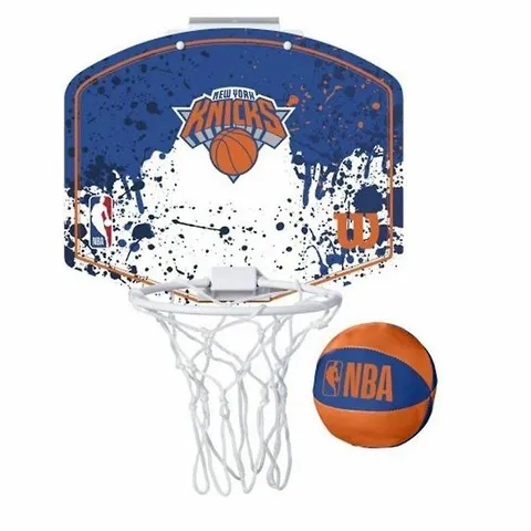 Wilson Minicanestro da Basket NBA TEAM MINI HOOP, Plastica, Bianco/Blu (New York Knicks)