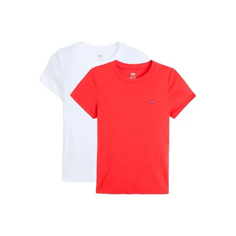 Levi's Maglietta da Donna Essential SS Tee, Confezione da 2 Pezzi, Confezione da 2
