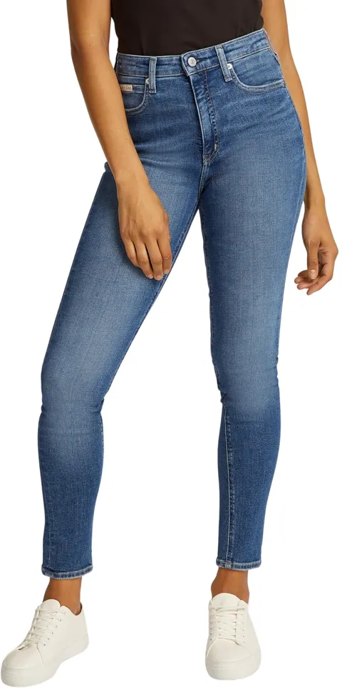 Calvin Klein Donna Jeans High Rise Skinny Fit, Blu (Denim Dark), 28W/32L