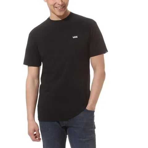 Vans Left Chest Logo Tee T-Shirt Uomo, Nero (Black/White/Grey Melange), X-Small