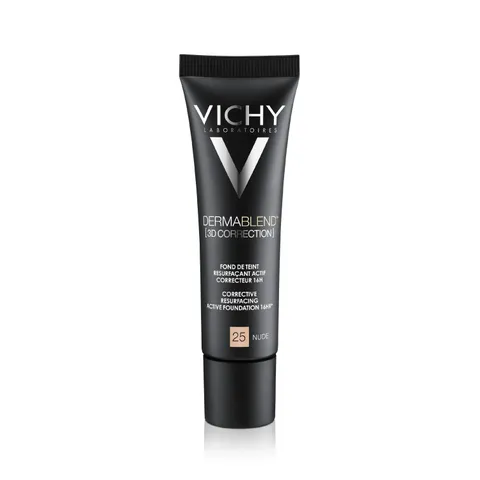 Vichy Dermablend Fondotinta Fluido 3D Correction, Ad Alta Coprenza, Imperfezioni Nascoste