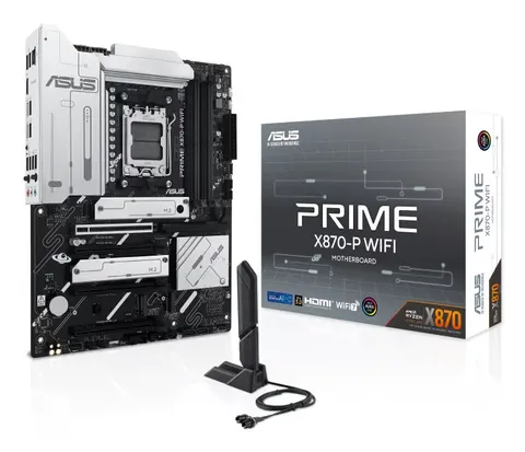 ASUS Prime X870-P WIFI Scheda Madre AMD X870 Ryzen AM5, slot PCIe 5.0 x16 con pieno