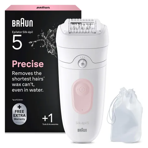 Braun Silk·épil 5, epilatore da bagnato e asciutto, per una facile rimozione dei capelli