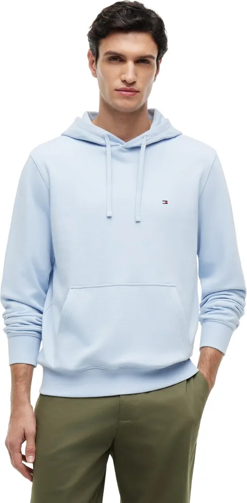 Tommy Hilfiger Uomo Felpa con Cappuccio Essential Terry con Tasca a Marsupio, Blu (Breezy