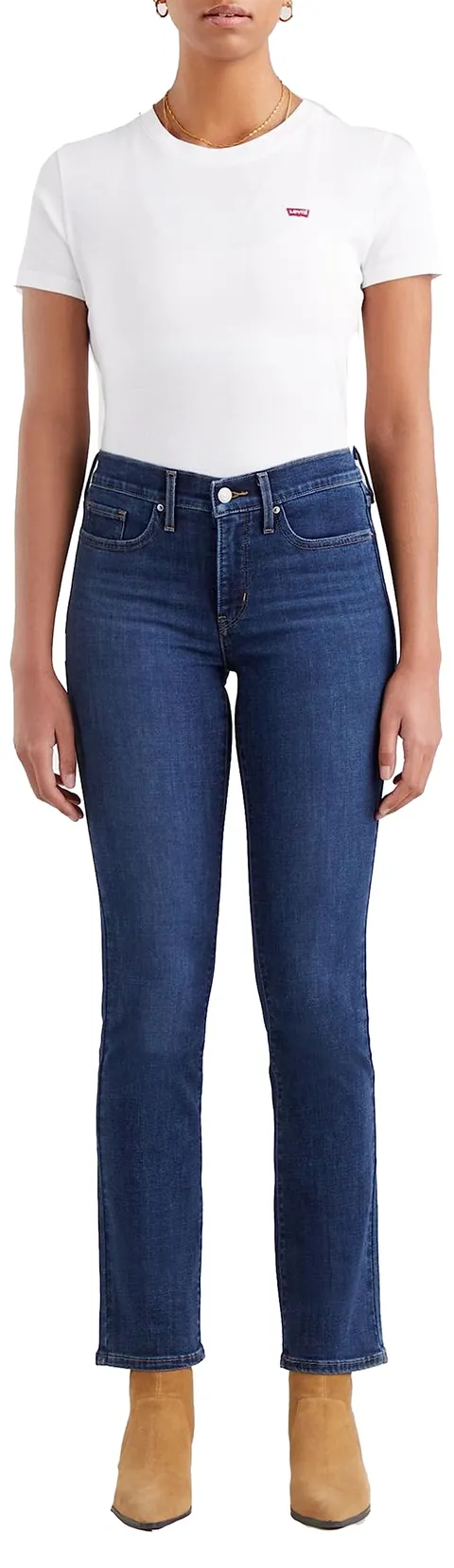 Levi's 314 Shaping Straight, Jeans Donna, Lapis Dark Horse, 31W / 30L