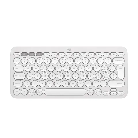 Logitech Pebble Keys 2 K380s, tastiera wireless Bluetooth multidispositivo con tasti di scelta rapida personalizzabili, Easy-Switch, Windows, macOS, iPadOS, Android, ChromeOS, italiano QWERTY - Bianco