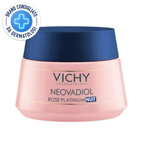 Vichy Neovadiol Rose Platinium, Crema Notte Rivitalizzante e Rimpolpante, Per Tutti i