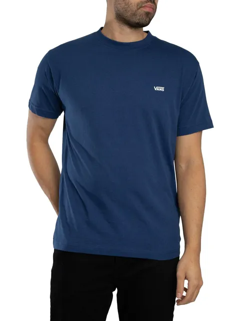 Vans Uomo T-Shirt con Logo sul Petto Sinistro, Deep Indigo, S