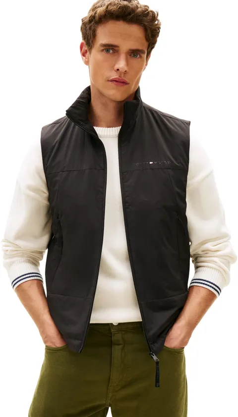 Tommy Hilfiger Gilet leggero da uomo MW0MW42663, nero, XXL