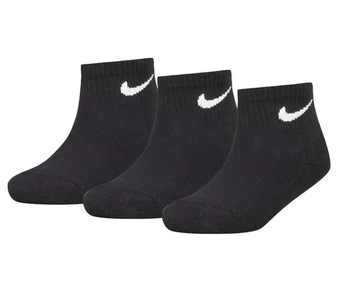 Nike Basic Pack Qtr 3Pk Calzini per bambini Black 4/5 anni