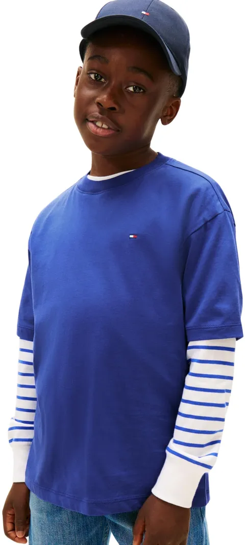 Tommy Hilfiger T-Shirt da Ragazzo Essential Archive SS KB0KB09646 Altre Maglie, Blu