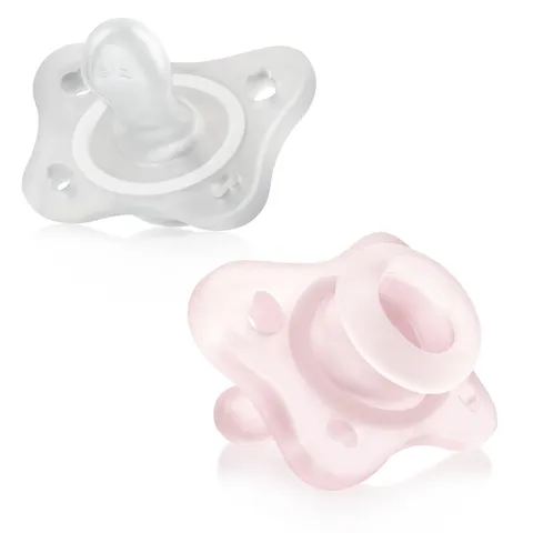 Chicco PhysioForma Ciuccio Silicone 0-2 mesi (2 pezzi, rosa)