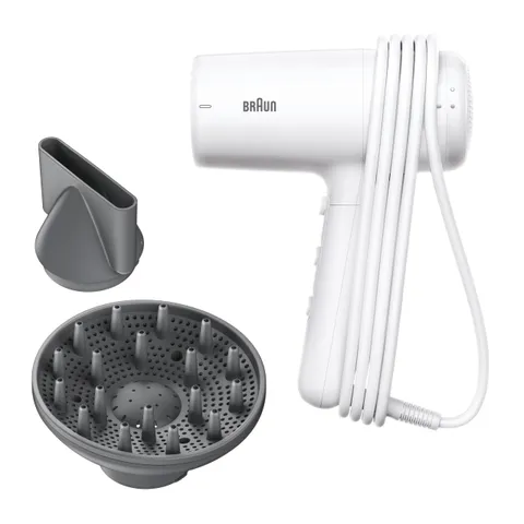 Asciugacapelli Braun HD2.21, potente con diffusore e concentratore, Tecnologia Iontec