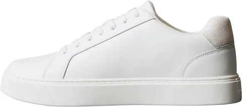Calvin Klein Uomo Sneakers con Suola Preformata Classic Laceup in Pelle, Bianco (Triple