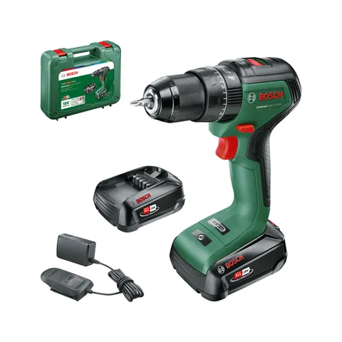 Bosch Trapano con percussione a batteria UniversalImpact 18V-60 (2 batterie da 2,0 Ah