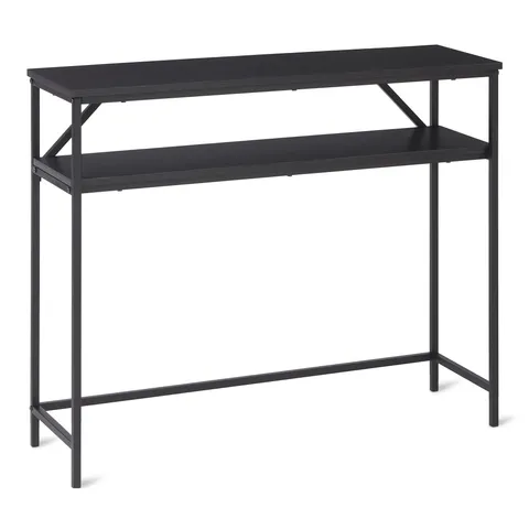 Amazon Basics - Consolle Rettangolare con Ripiano Portaoggetti, Struttura in Acciaio