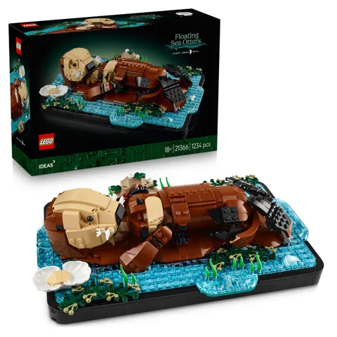 LEGO Ideas Lontre Marine - Kit di Modellismo per Adulti - Modello 3D da Esposizione con